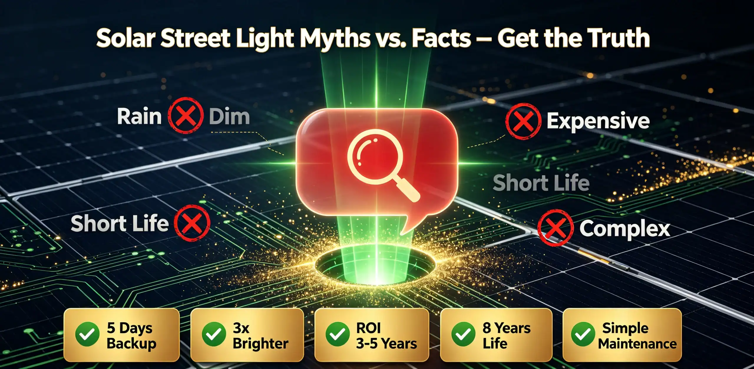 Solar Street Light Myths vs. Facts – Get the Truth